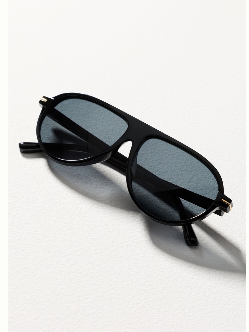 Anthropologie I-Sea Aviator Sunglasses 100% UV Protection New Small Black